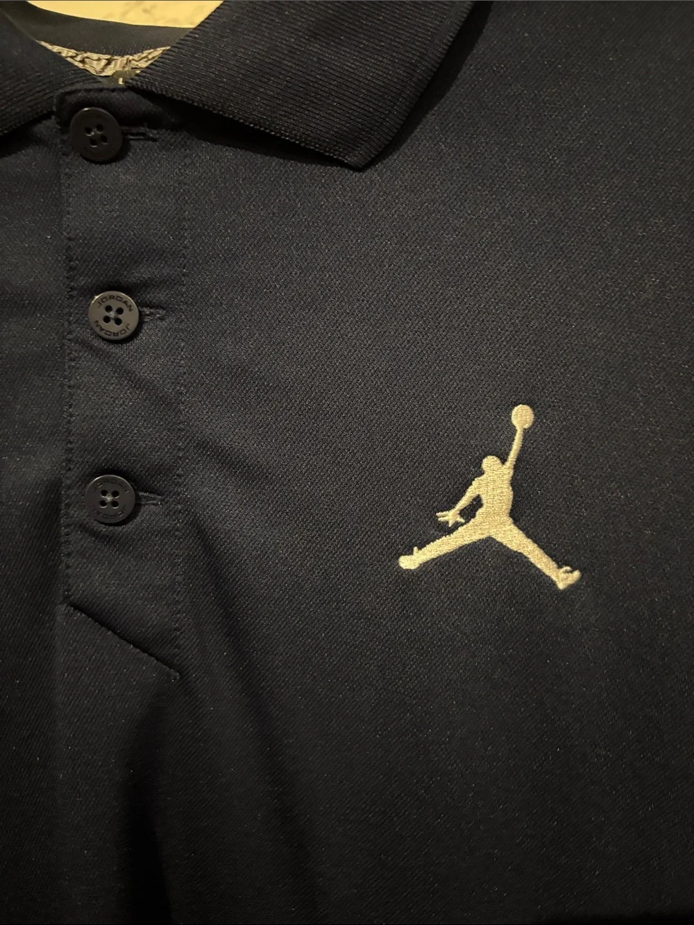 Jordan Navy Polo with White Jumpman Embroidered Logo